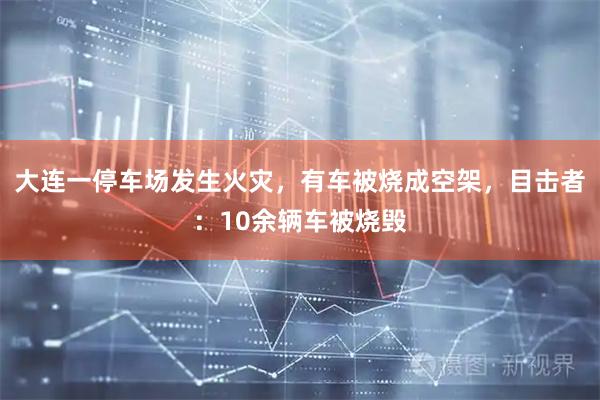 大连一停车场发生火灾，有车被烧成空架，目击者：10余辆车被烧毁